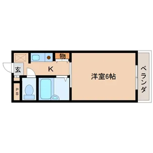 奈良県奈良市法蓮町【マンション】の間取り
