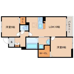 奈良県奈良市東九条町【アパート】の間取り