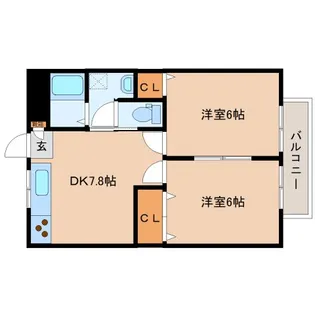 奈良県大和郡山市冠山町【アパート】の間取り