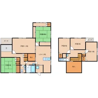 奈良県奈良市登美ヶ丘5丁目【一戸建】の間取り