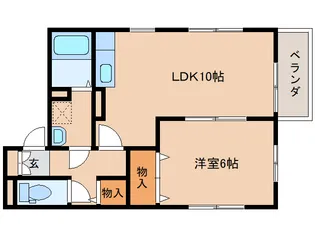奈良県奈良市紀寺町【アパート】の間取り