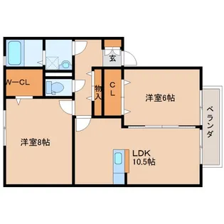 カリーノB棟【2階】の間取り