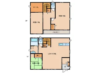 京都府木津川市梅美台3丁目【一戸建】の間取り