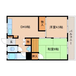 信貴川ハイツ【3階】の間取り