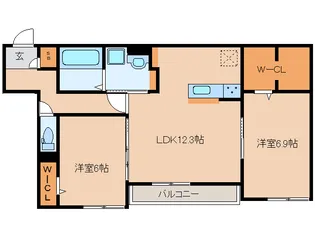 トゥールモンド曽我【2階】の間取り