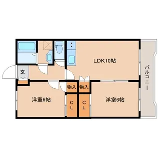 奈良県奈良市宝来1丁目【マンション】の間取り