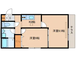 クレベール【1階】の間取り