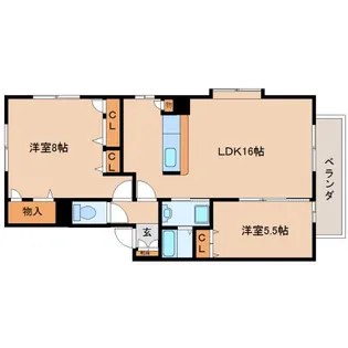 奈良県大和郡山市泉原町【アパート】の間取り