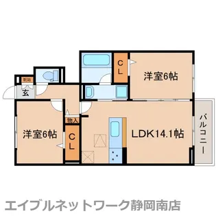 D crest高柳【1階】の間取り