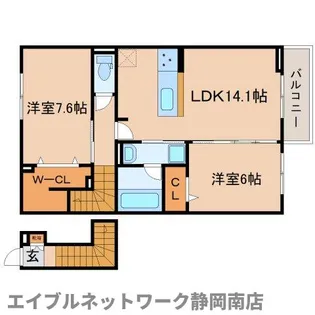 D crest高柳【2階】の間取り