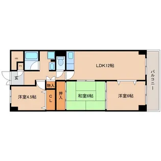 奈良県奈良市大森町【マンション】の間取り