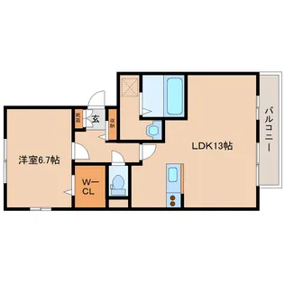 京都府木津川市梅美台7丁目【アパート】の間取り