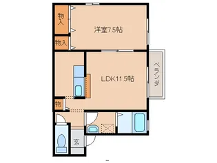 奈良県香芝市磯壁4丁目【アパート】の間取り