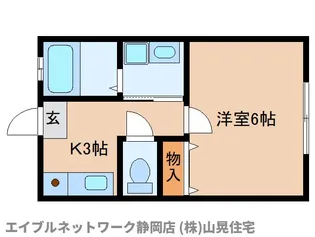 静岡県静岡市駿河区広野3丁目【アパート】の間取り