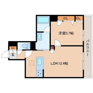奈良県奈良市西大寺野神町1丁目【マンション】の間取り