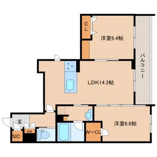 奈良県奈良市南袋町【マンション】の間取り