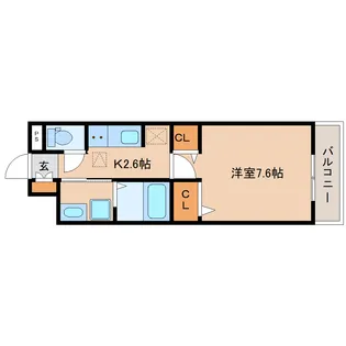 奈良県奈良市学園大和町3丁目【アパート】の間取り