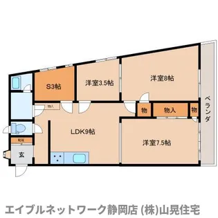静岡県静岡市葵区川合3丁目【マンション】の間取り