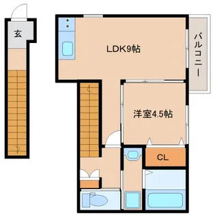奈良県奈良市法蓮町【アパート】の間取り