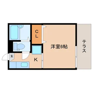 奈良県生駒郡三郷町立野南3丁目【アパート】の間取り