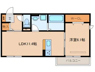 奈良県奈良市南紀寺町1丁目【アパート】の間取り
