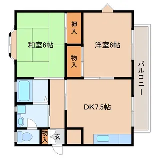 奈良県生駒市南田原町【マンション】の間取り
