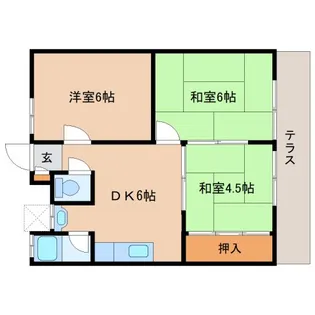 奈良県奈良市あやめ池南8丁目【アパート】の間取り