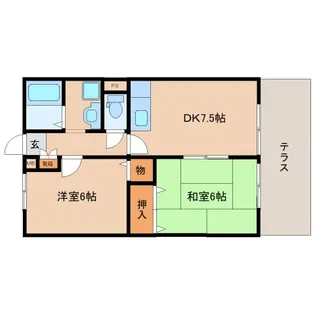 サンハイムモリタ【1階】の間取り