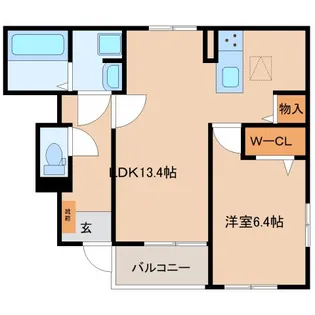 静岡県静岡市清水区西久保【アパート】の間取り