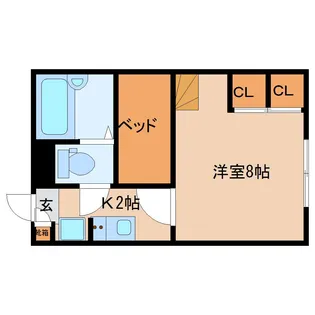 奈良県奈良市中山町【マンション】の間取り