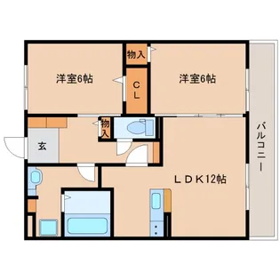 奈良県奈良市東九条町【アパート】の間取り