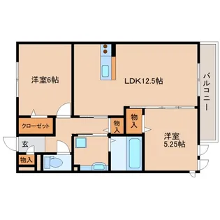 奈良県奈良市大安寺7丁目【アパート】の間取り