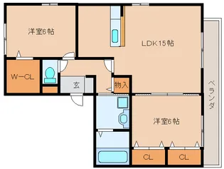 奈良県生駒市小瀬町【アパート】の間取り
