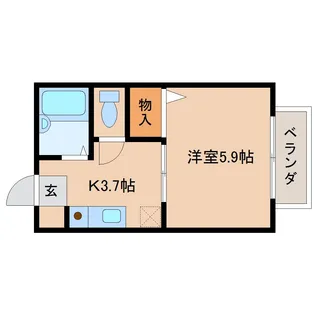 奈良県橿原市新口町【アパート】の間取り