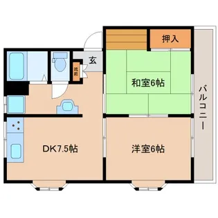 奈良県北葛城郡上牧町片岡台1丁目【アパート】の間取り