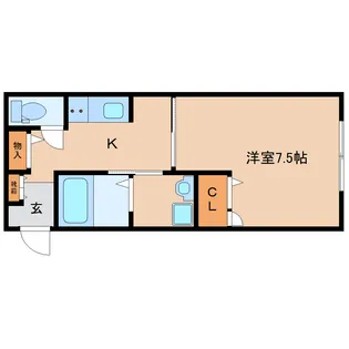 奈良県奈良市北市町【アパート】の間取り