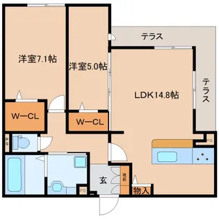 奈良県奈良市内侍原町【アパート】の間取り