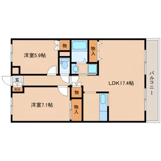 グランファミーユC・ルミエール【2階】の間取り