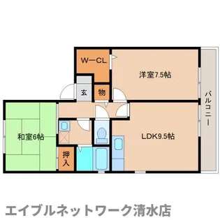静岡県静岡市清水区押切【アパート】の間取り