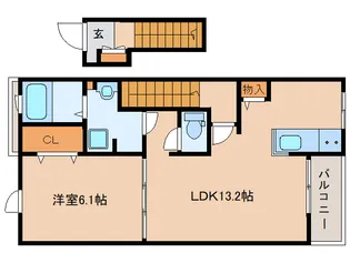 奈良県奈良市秋篠早月町【アパート】の間取り