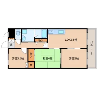 京都府木津川市加茂町駅東1丁目【マンション】の間取り