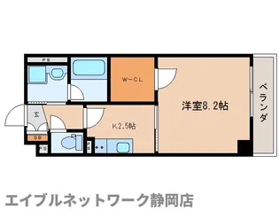 静岡県静岡市葵区七間町【マンション】の間取り