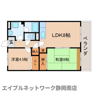 ファミーユ富士見【402号室】の間取り