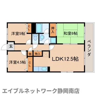ファミーユ富士見【404号室】の間取り