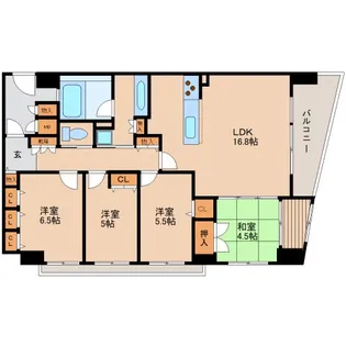 奈良県奈良市肘塚町【マンション】の間取り