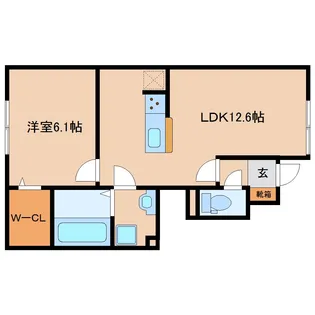 奈良県奈良市東九条町【アパート】の間取り