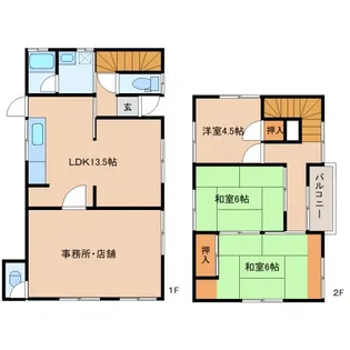 奈良県大和郡山市藤原町【一戸建】の間取り