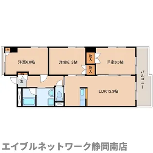 グランドゥール稲川【201号室】の間取り
