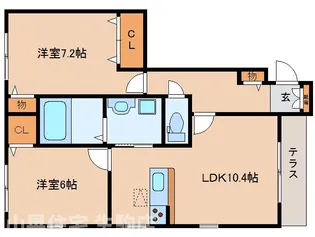 マーベラスコートⅠ【1階】の間取り