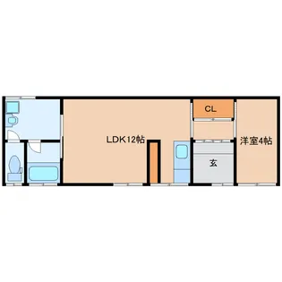 奈良県奈良市西包永町【テラスハウス】の間取り